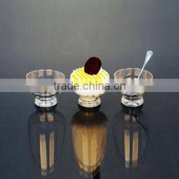 popular crystal glass ice cream cup milkshake cup simple design