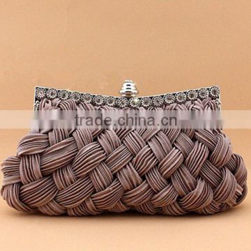 Trendy polyester cosmetic bag with chain