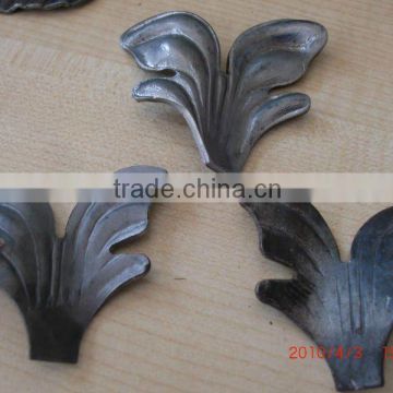 decorated double side wrought iron stamped flowers