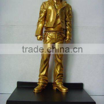 Gold boy cartoon pvc figure