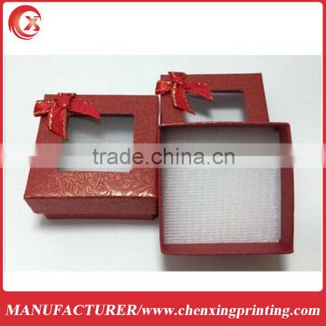 Small Decorative Cardboard Boxes with Lids Clear PVC Window