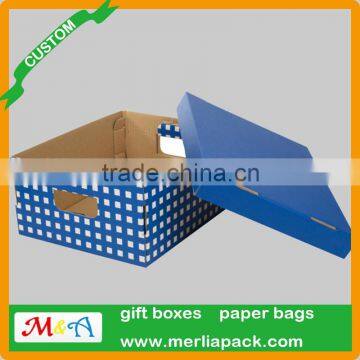 Recycled Carton Store File Box Fast Fold Storage Container Boxes