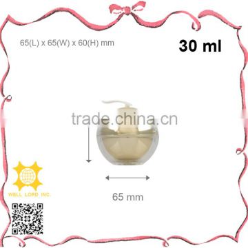 30ml mini golden color plastic cream lotion magnate jar