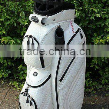 very good looking design for white pu golf bag