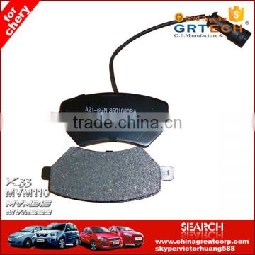 A21-6GN 3501080 auto brake pad cross reference for Chery