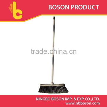plastic soft broom with long hand