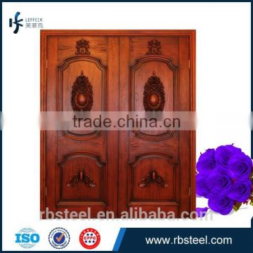 Foshan leffeck front door classic main wooden entrance doors A-009