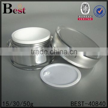 luxury acrylic cosmetic jar face eye cream jar 5g 10g 30g 50g plastic cosmetic packaging jars