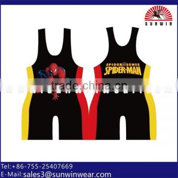 New design custom youth wrestling singlet printed jumpsuit