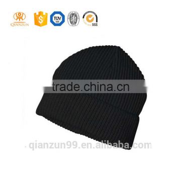 Hot wholesale cashmere beanie hats with custom woven label
