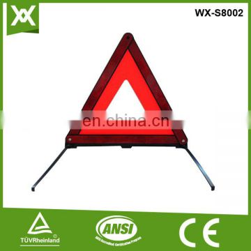roadway traffic accident triangle warning sign bright reflective