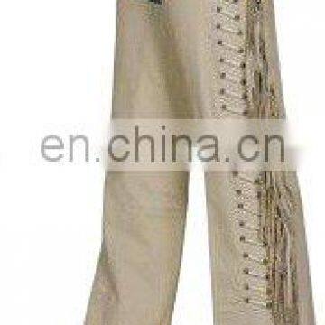 HMB-323A LEATHER CHAPS BEADS WORK STYLE CHAPS