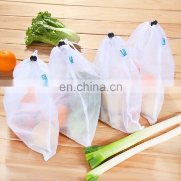 Personalized mesh net vegetable cinch drawstring sack bag