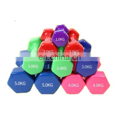 High Quality Customized Compact And Beautiful Vinyl Coated Dumbbells Colored Neoprene Waterproof 10 Kg Dumbbells