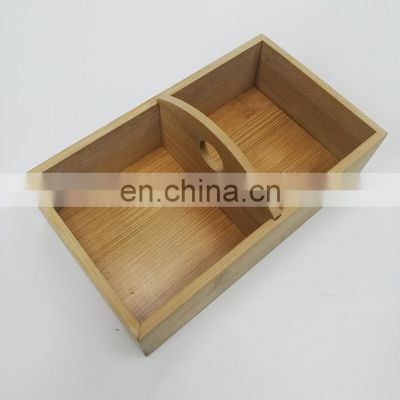 Hot sale Bamboo make up box with 2 Components