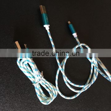 hot products Summer promotional usb data cable light on the night usb cable see and colorful