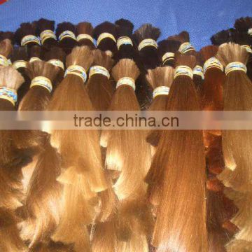 100% virgin remy human hair bulk top quality unprocessed indian human hair/virgin hair bulk/virgin human hair/human hair bulk