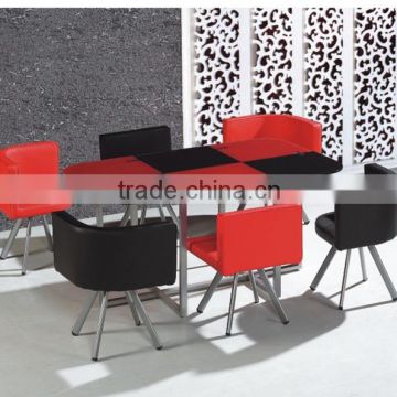 Yunzhang hot sales cheap and colorful restaurant tables and chairs foshan furniture wholesale in china