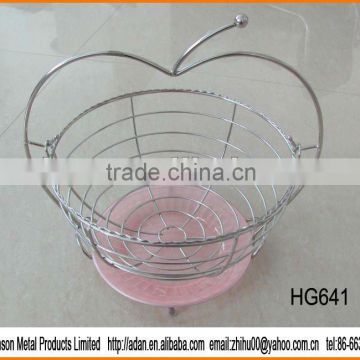 Wire Made Fruit Basket - Apple Shape