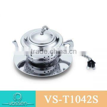 Silver plating tea pot shaped C tea infuser