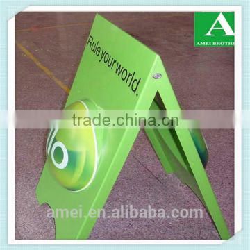 OEM plastic advertising PS display formed double sides board shelf