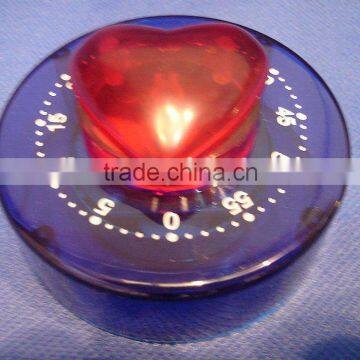 Transparent plastic kitchen timer