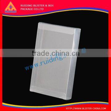Ruiding manufacturer custom Clear Tuck Top Interlock Bottom PVC Boxes w Hang Hole print box