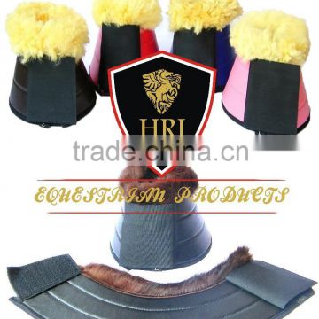 Neoprene with Sheepski Horse Bell Boots/ Neoprene Horse Over reach Boots / Neoprene Colors bell boots/over reach boots