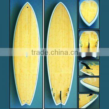 Luxury bamboo surfboard