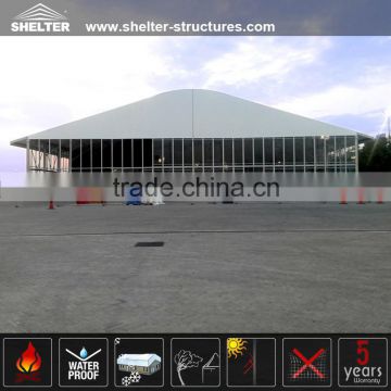 High quality glass wall curved tent for exhibition