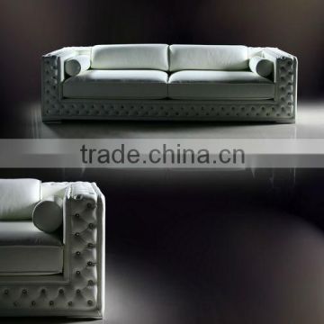 Post-modern leather 3 seat sofa (LS-105C)