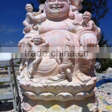 Laughing Buddha Statue for Sale Hand Sculpture Carving Marble Stone For Garden