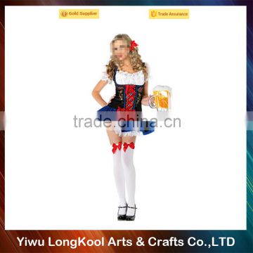 2016 New arrival factory direct sale sexy maid costume German oktoberfest costume
