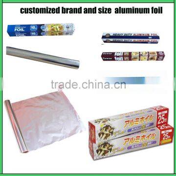Customized Size and Brand Heavy Duty Aluminum Foil Paper