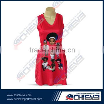 Wholesale Custom Sublimated Netball Jersey/Netball Uniforms/Netball Dresses
