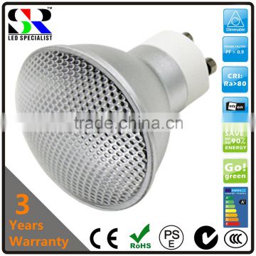 wide angle frosted diffused milky pc cover par16 MR16 GU10 led dimmable par16 spot bulb light