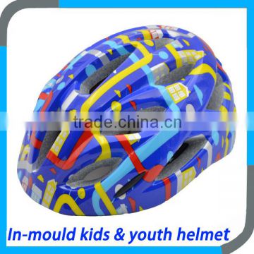kids & youth mountain in-mold bike helmet could add LED light on the rear parts,casque velo