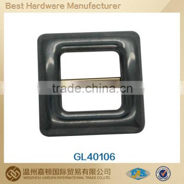 Square shape plated metal no pin buckle