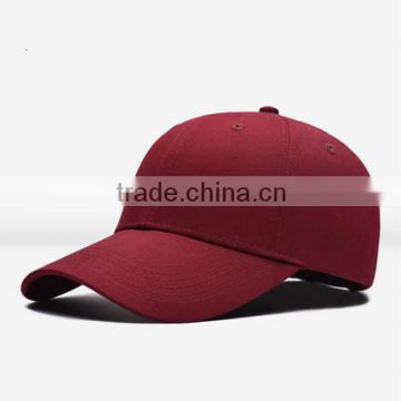 Custom Solid Color Blank caps 100% Cotton twill 6 panel baseball cap