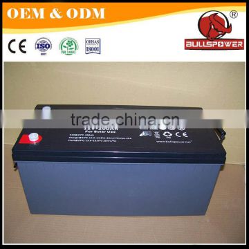 120 amps Lead acid maintenance free 120ah 12v gel deep cycle battery for home