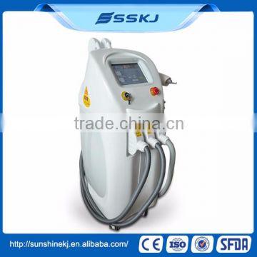 CE approved ipl nd yag laser medical beauty equipment with 4 handpiece