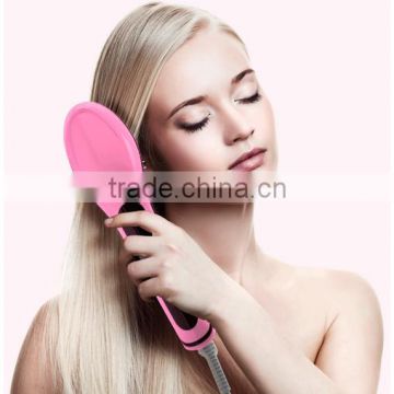 Lcd hair straightener brush beauty star 2016 hot sell