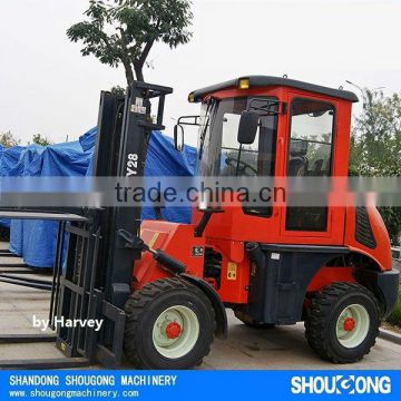 4WD Rough Terrain Forklift CPCY28 Terrain pallet truck with CE