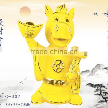 hot promotion gift 24k gold plated luck horse Figurine decoration