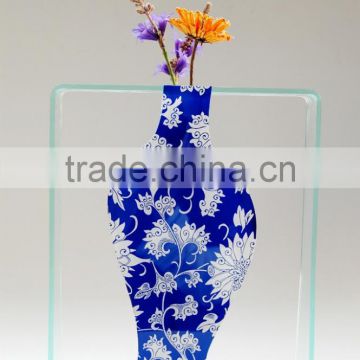 Wholesale customized Chinese classic style perspex plexiglass acrylic flower vase