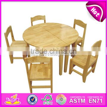 Wholesale high quality kindergarten natural wood classroom tables W08G210
