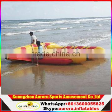 Factory lower price inflatable banana boat for 6-8persons water game