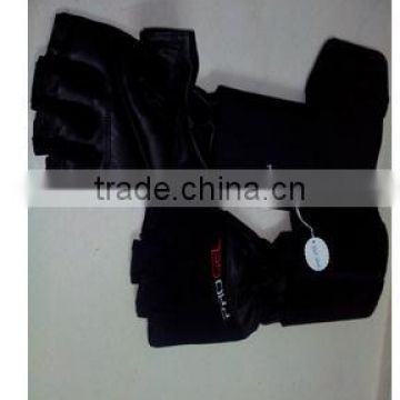 WEIGHTLIFTING GLOVES BLACK, Made of Coat Leather with Four way Nylon Foam