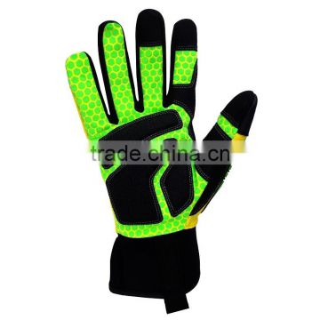 CE 4131 Touch Screen Work Gloves, Silicone Printing Ultimate Grip Gloves, Shock Absorption Mining Gloves,