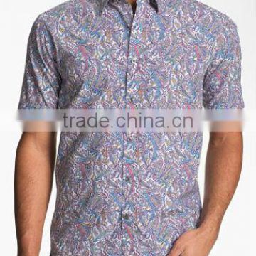 Good quality cotton fancy printed shirt design